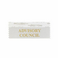 Advisory Council Award Ribbon w/ Gold Foil Stock Imprint (4"x1 5/8")
